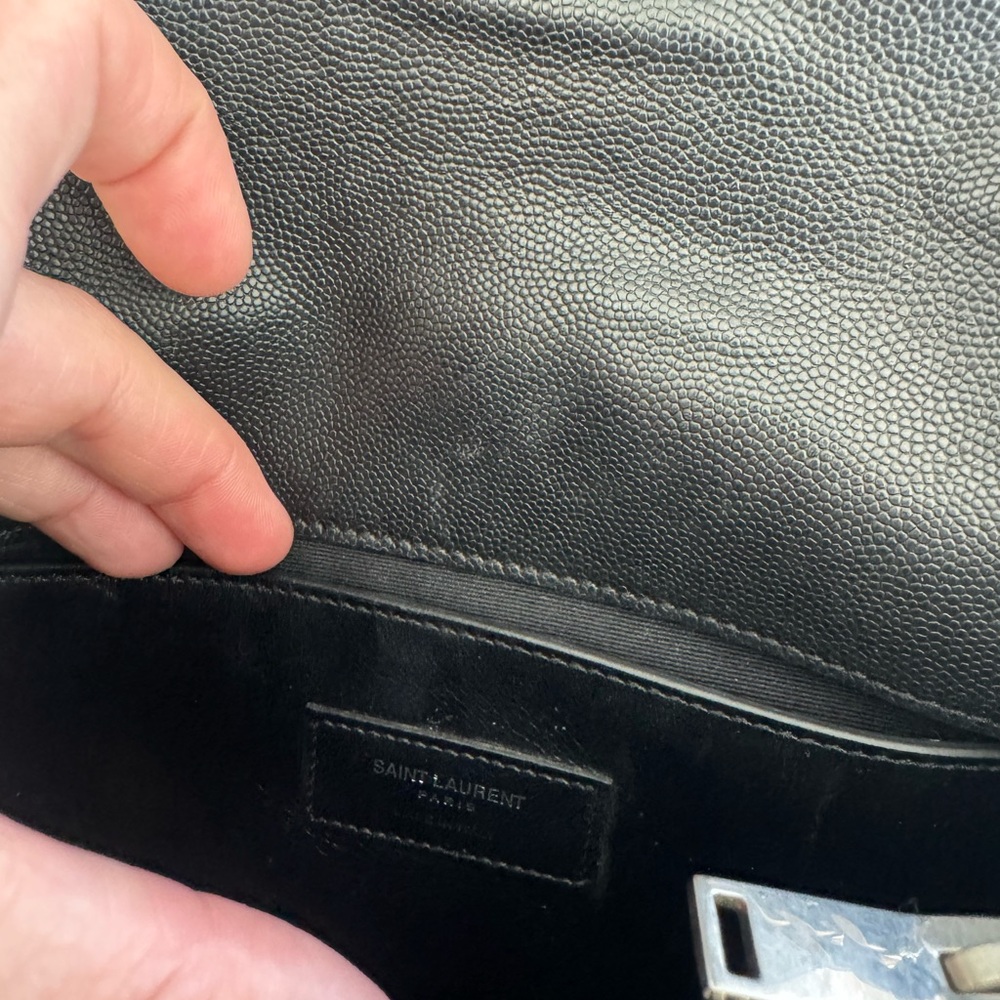 Saint Laurent YSL West Hollywood Bag – Black Leather Silver Hardware - Picture 10 of 13